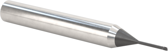 Minyatür Karbür Yuvarlak Kenarlı Kare Uçlu Freze, 2 Yiv, 0,8 mm Freze Çapı, 6 mm Şaft Çapı, 8 mm Boyun Uzunluğu