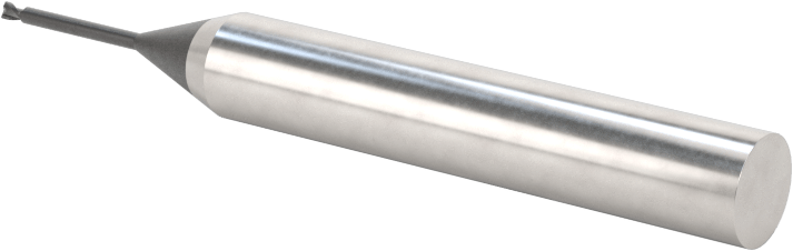 Minyatür Karbür Yuvarlak Kenarlı Kare Uçlu Freze, 2 Yiv, 1 mm Freze Çapı, 6 mm Şaft Çapı, 10 mm Uzun Boyun