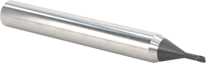 Minyatür Karbür Yuvarlak Kenarlı Kare Uçlu Freze, 2 Yiv, 1,2 mm Freze Çapı, 6 mm Şaft Çapı, 4,5 mm Uzun Boyun