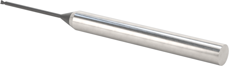 Minyatür Karbür Yuvarlak Kenarlı Kare Uçlu Freze, 2 Yiv, 1,2 mm Freze Çapı, 6 mm Şaft Çapı, 24 mm Boyun Uzunluğu