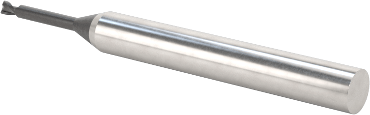 Minyatür Karbür Yuvarlak Kenarlı Kare Uçlu Freze, 2 Yiv, 2 mm Freze Çapı, 6 mm Şaft Çapı, 14 mm Uzun Boyun