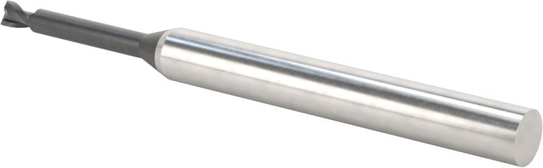 Minyatür Karbür Yuvarlak Kenarlı Kare Uçlu Freze, 2 Yiv, 3 mm Freze Çapı, 6 mm Şaft Çapı, 21 mm Uzun Boyun