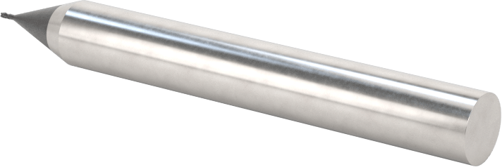 Minyatür Karbür Yuvarlak Kenarlı Kare Uçlu Freze, 4 Kanallı, 0,5 mm Freze Çapı, 6 mm Şaft Çapı, 1,5 mm Uzun Boyun
