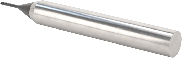 Minyatür Karbür Yuvarlak Kenarlı Kare Uçlu Freze, 4 Kanallı, 0,8 mm Freze Çapı, 6 mm Şaft Çapı, 5,6 mm Uzun Boyun