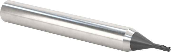 Minyatür Karbür Yuvarlak Kenarlı Kare Uçlu Freze, 4 Kanallı, 1,2 mm Freze Çapı, 6 mm Şaft Çapı, 4,5 mm Uzun Boyun