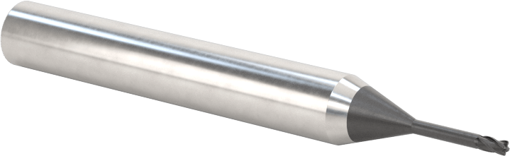 Minyatür Karbür Yuvarlak Kenarlı Kare Uçlu Freze, 4 Kanallı, 1,2 mm Freze Çapı, 6 mm Şaft Çapı, 8,4 mm Uzun Boyun