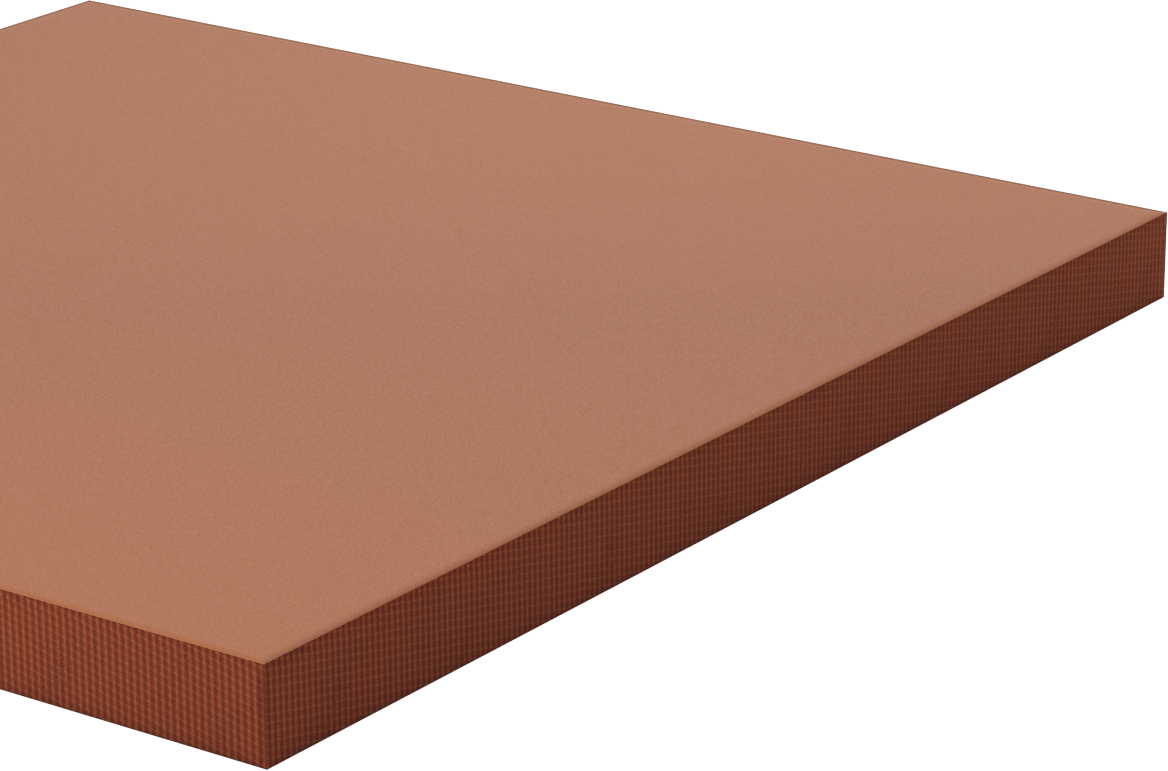 Kolay İşlenebilir Garolite LE Levha, 12“ Genişlik x 12” Uzunluk, 3/4" Kalınlık