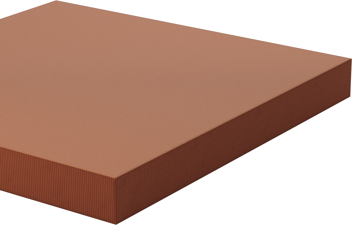 Kolay İşlenebilir Garolite LE Levha, 12“ Genişlik x 12” Uzunluk, 1-1/4" Kalınlık