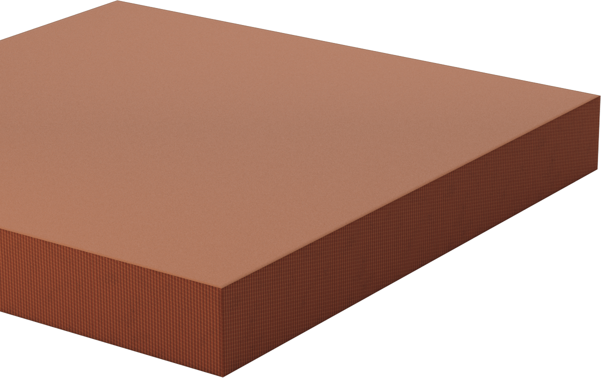 Kolay İşlenebilir Garolite LE Levha, 12“ Genişlik x 12” Uzunluk, 1-1/2" Kalınlık