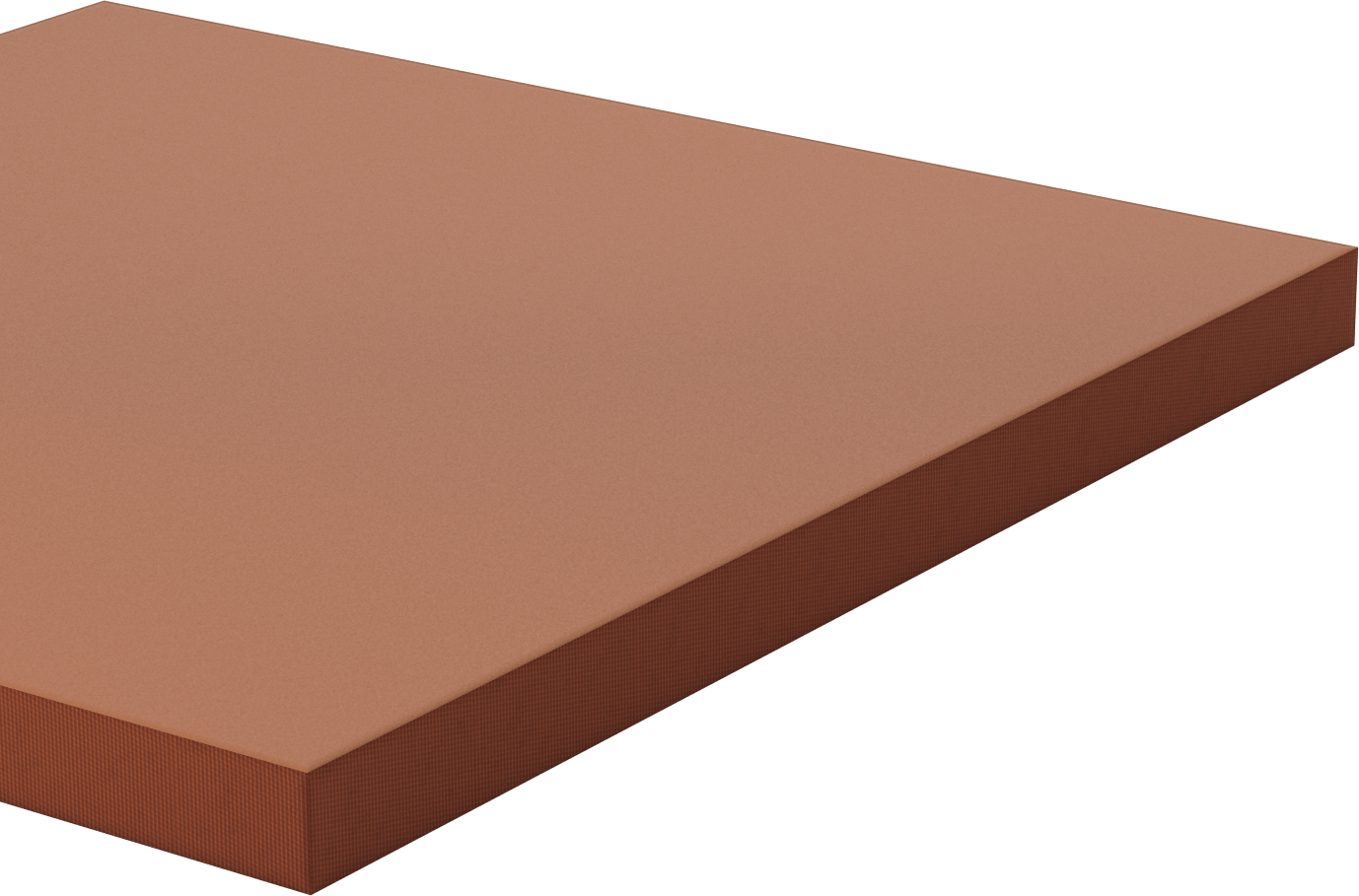 Kolay İşlenebilir Garolite LE Levha, 24“ Genişlik x 24” Uzunluk, 1-1/2" Kalınlık