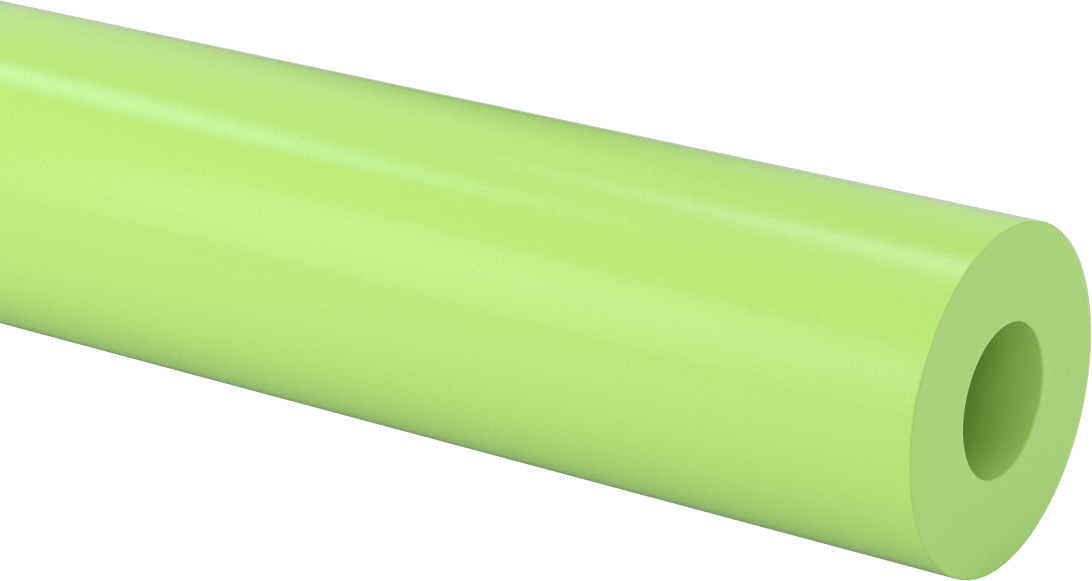 Yağ Dolgulu Döküm Naylon Boru, 2-1/4" OD, 1" ID