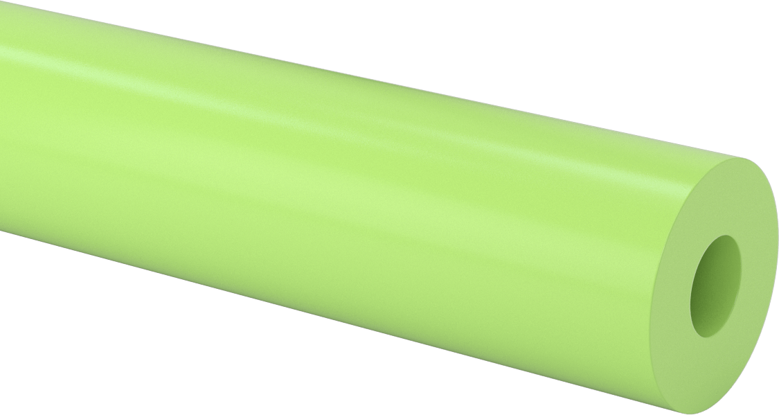 Yağ Dolgulu Döküm Naylon Boru, 2-1/2" OD, 1" ID