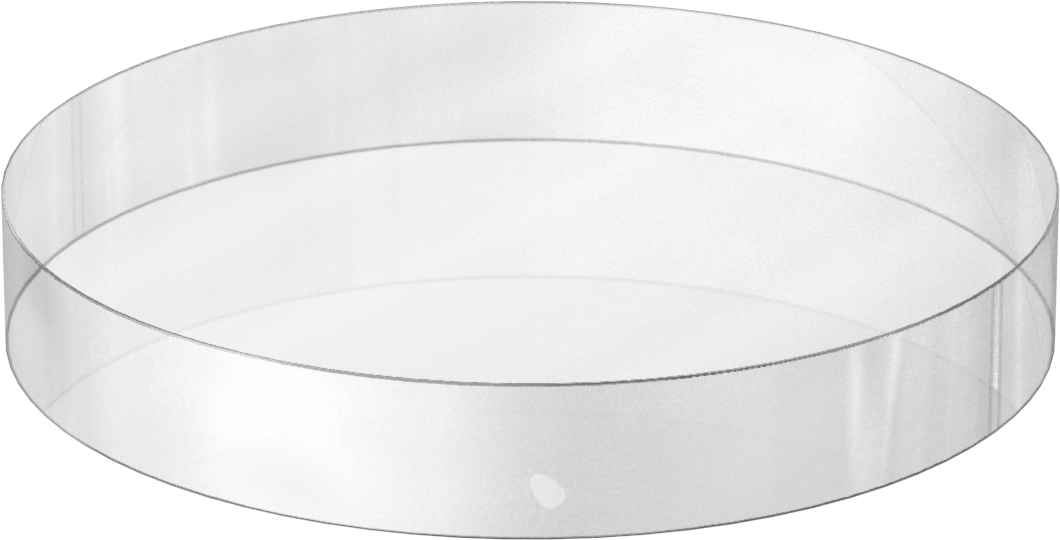 Basınç Dereceli Borosilikat Cam Disk, Tavlanmış, 5" Çap, 3/4" Uzunluk