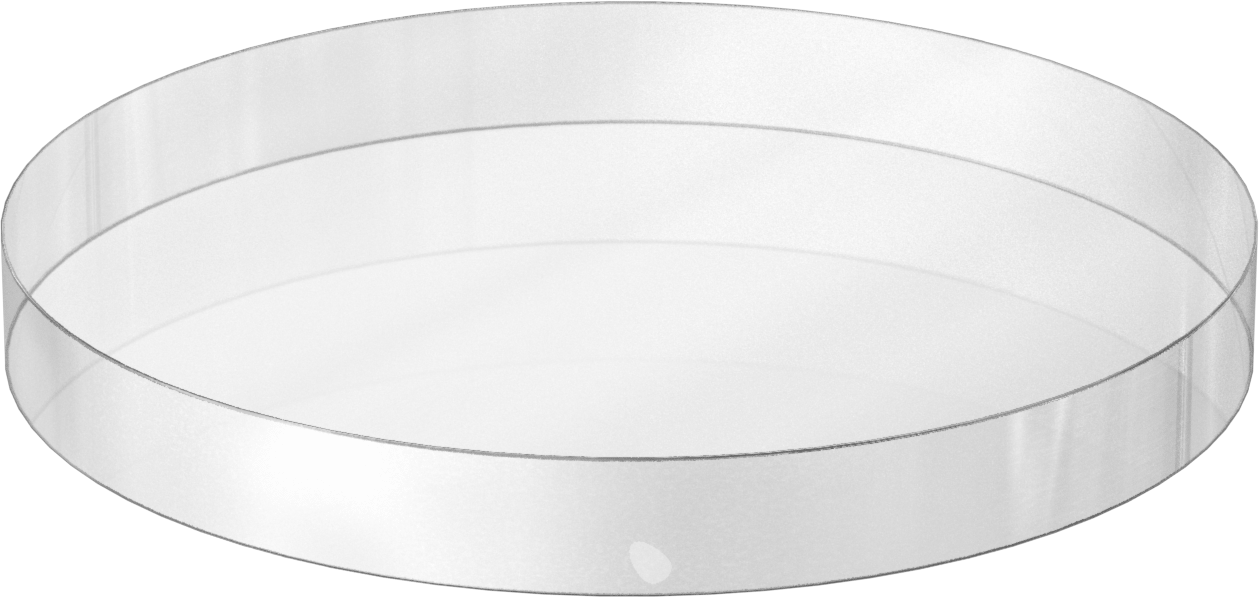 Basınç Dereceli Borosilikat Cam Disk, Tavlanmış, 6-3/4" Çap, 3/4" Uzunluk