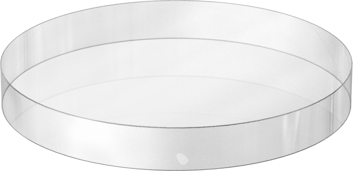Basınç Dereceli Borosilikat Cam Disk, Temperli, 6" Çap, 3/4" Uzunluk