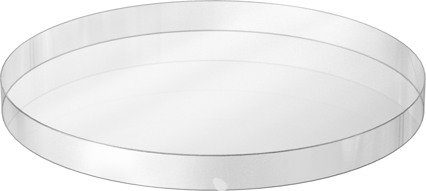 Basınç Dereceli Borosilikat Cam Disk, Temperli, 9" Çap, 3/4" Uzunluk