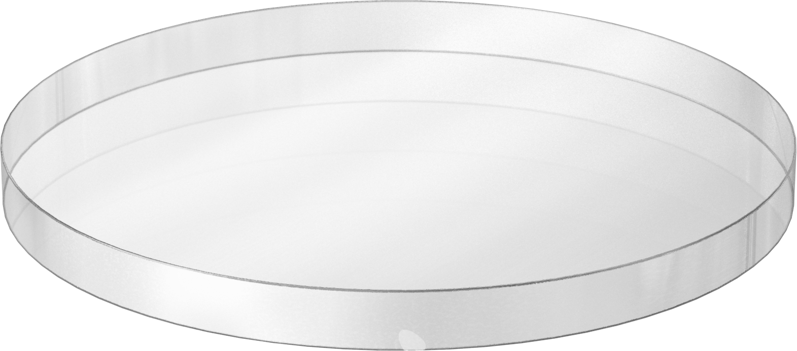 Basınç Dereceli Borosilikat Cam Disk, Temperli, 10" Çap, 3/4" Uzunluk