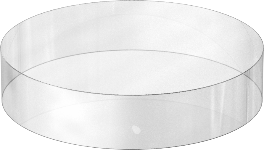 Basınç Dereceli Borosilikat Cam Disk, Tavlanmış, 3-1/2" Çap, 3/4" Uzunluk