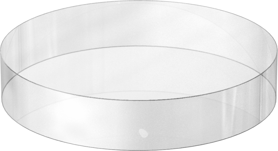 Basınç Dereceli Borosilikat Cam Disk, Tavlanmış, 4" Çap, 3/4" Uzunluk