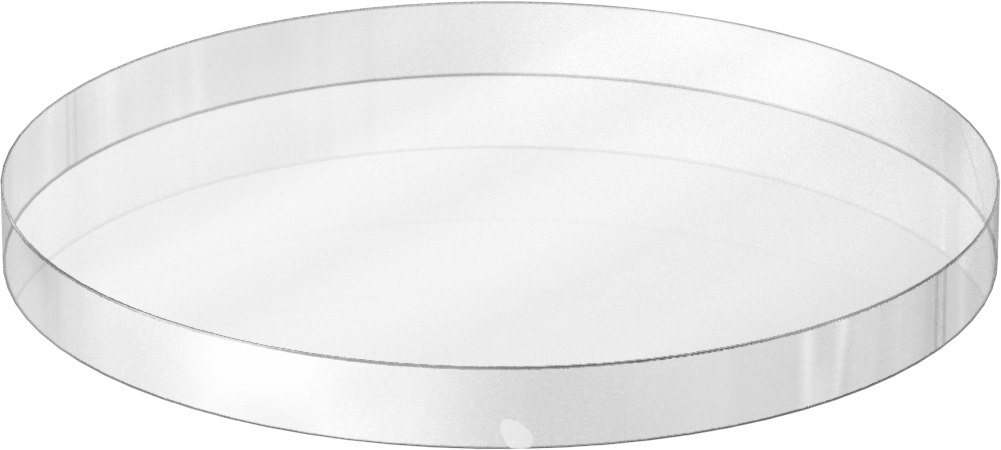 Basınç Dereceli Borosilikat Cam Disk, Temperli, 4-1/2" Çap, 3/8" Uzunluk