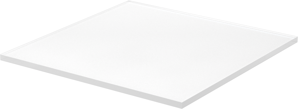 Borosilikat Cam Levha, Pahlı Kenar, 4-1/2“ Genişlik x 4-1/2” Uzunluk x 1/8" Kalınlık