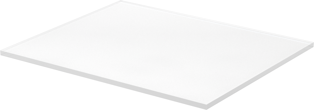 Borosilikat Cam Levha, Pahlı Kenar, 5-1/8“ Genişlik x 6-1/4” Uzunluk x 1/8" Kalınlık
