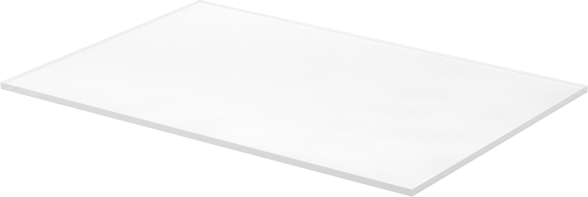 Borosilikat Cam Levha, Pahlı Kenar, 6-1/4“ Genişlik x 9-1/4” Uzunluk x 1/8" Kalınlık