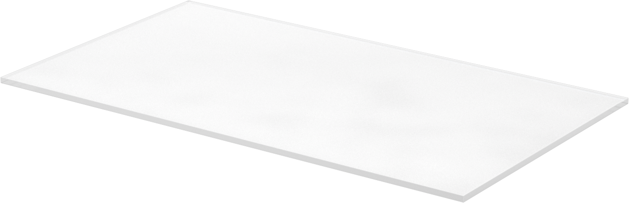 Borosilikat Cam Levha, Pahlı Kenar, 6-1/2“ Genişlik x 11-1/2” Uzunluk x 1/8" Kalınlık