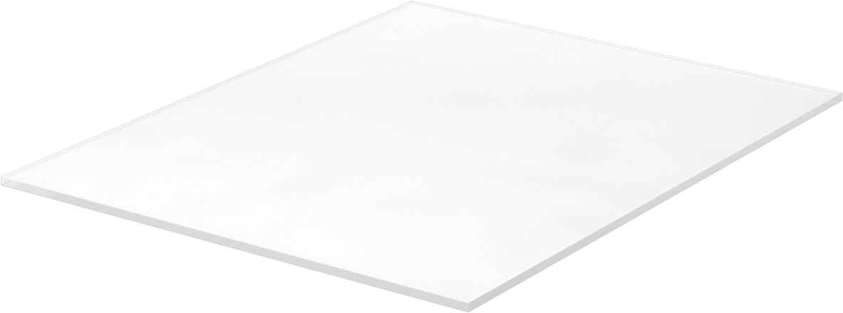 Borosilikat Cam Levha, Pahlı Kenar, 8“ Genişlik x 10” Uzunluk x 1/8" Kalınlık