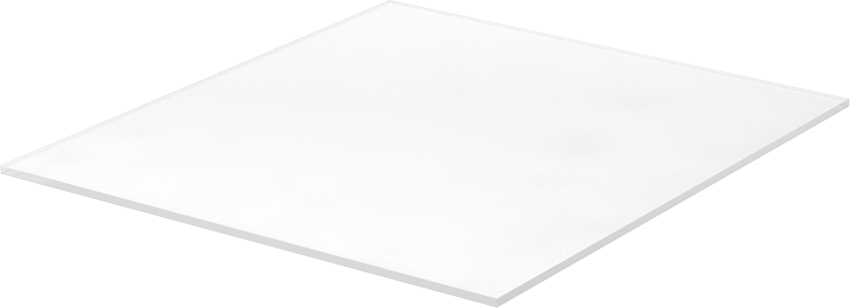 Borosilikat Cam Levha, Pahlı Kenar, 9“ Genişlik x 10” Uzunluk x 1/8" Kalınlık