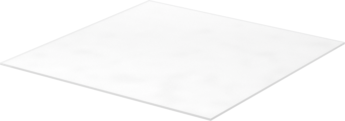 Borosilikat Cam Levha, Pahlı Kenar, 16“ Genişlik x 16” Uzunluk x 1/8" Kalınlık