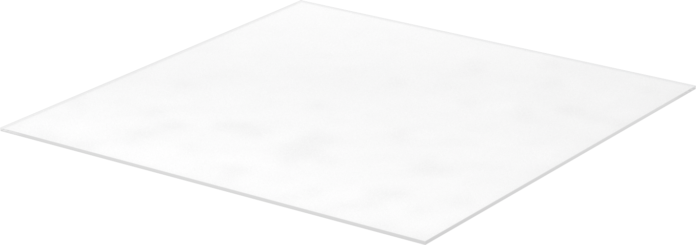 Borosilikat Cam Levha, Pahlı Kenar, 19-3/4“ Genişlik x 19-3/4” Uzunluk x 1/8" Kalınlık