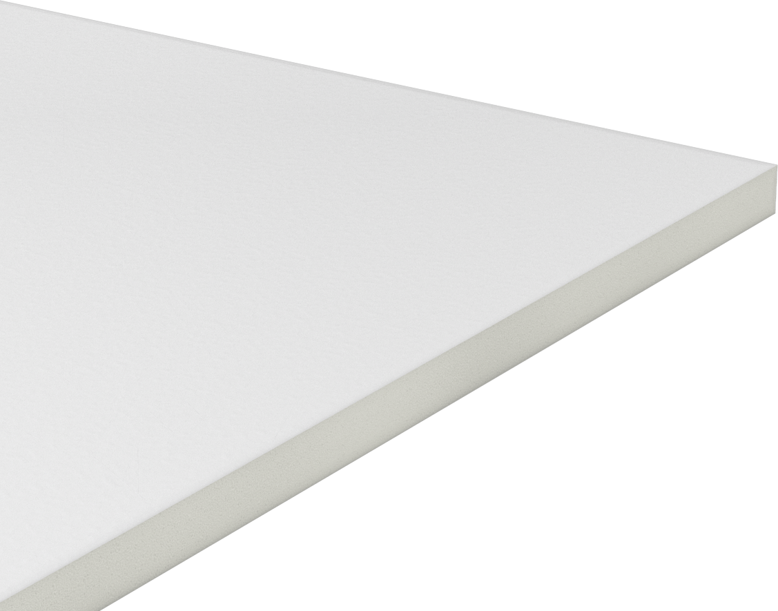 Hafif PVC Köpük, 24" x 24" x 3/4", Beyaz
