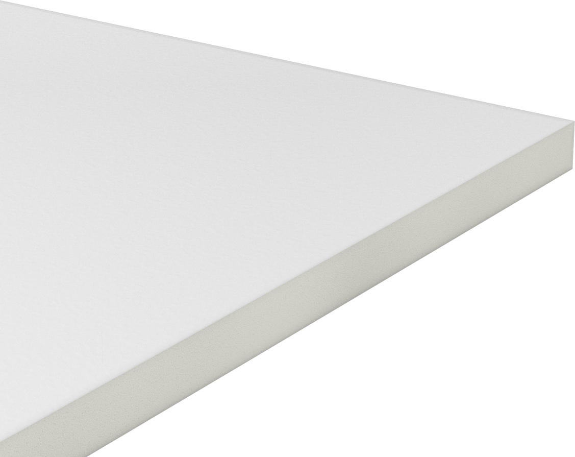 Hafif PVC Köpük, 24" x 24" x 1", Beyaz