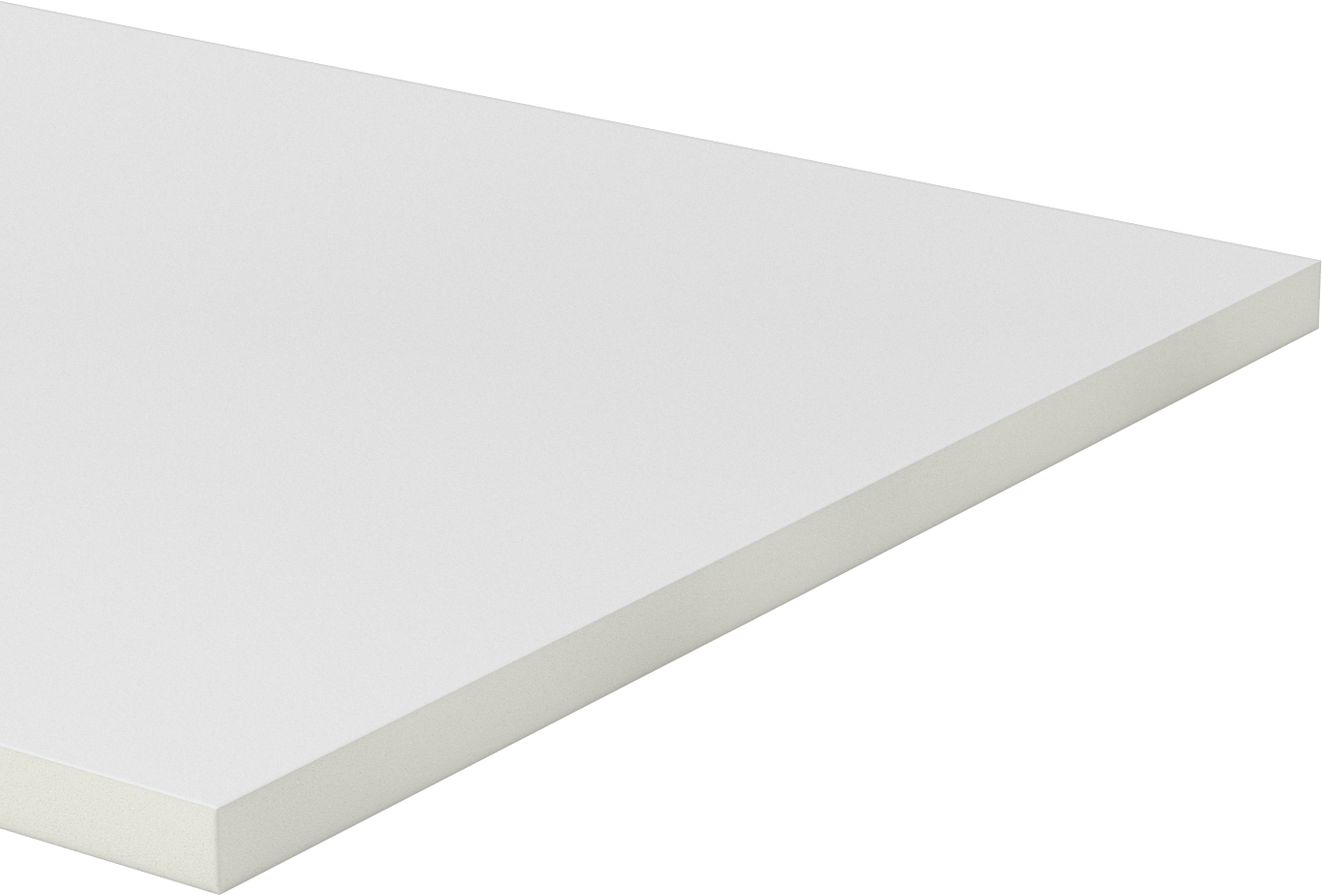 Hafif PVC Köpük, 24" x 48" x 1", Beyaz