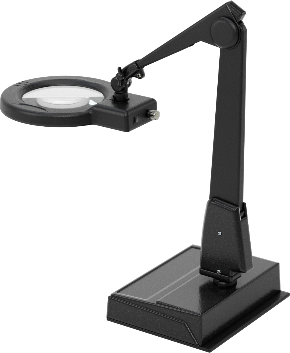 İş İstasyonu Büyüteci, LED, Ağırlıklı Taban, Çelik Kol, 1,75x Büyütme