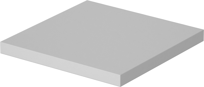 Kolay İşlenebilir Cam-Mika Seramik, 3“ x 3” Levha, -330 ila 1, 100°F, 1/4" Kalınlık
