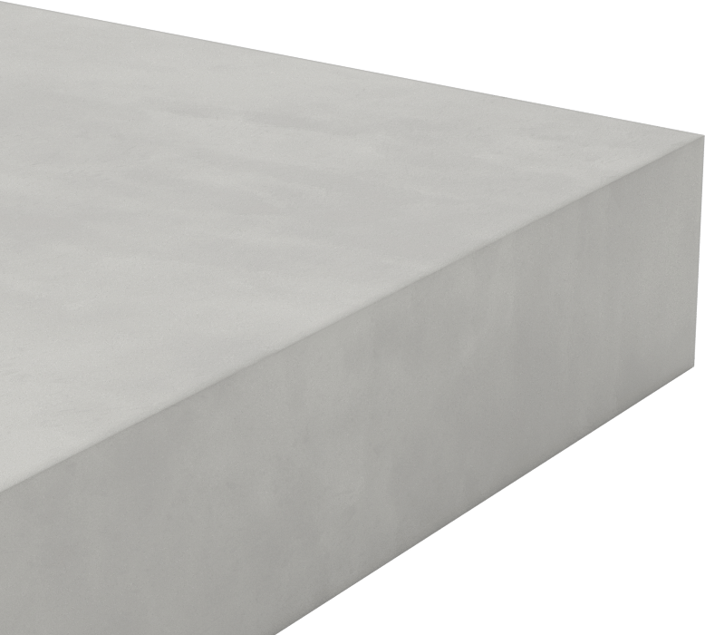Alümina Silikat Seramik, 6“ x 6” Levha, Düşük Isıl Genleşme, 1" Kalınlık