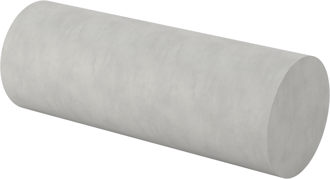 Alümina Silikat Seramik, 3-1/2" Çaplı Çubuk, Düşük Isıl Genleşme, 9-1/2" Uzunluk