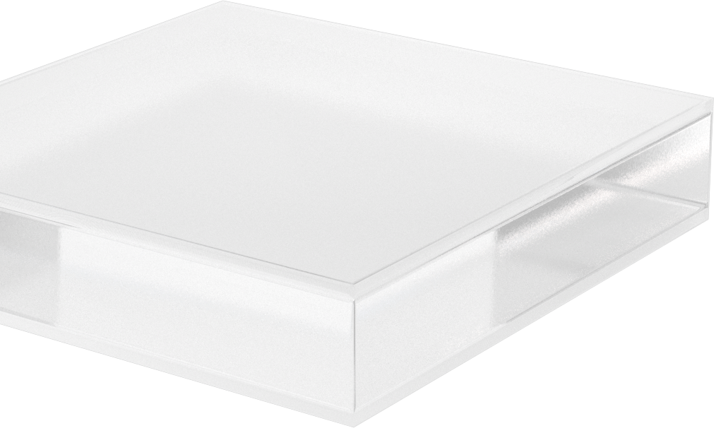 Şeffaf Ultra Darbeye Dayanıklı Polikarbonat, 6" x 6" x 1-1/4"