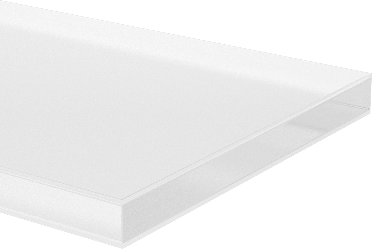 Şeffaf Ultra Darbeye Dayanıklı Polikarbonat, 12" x 24" x 1-1/4"