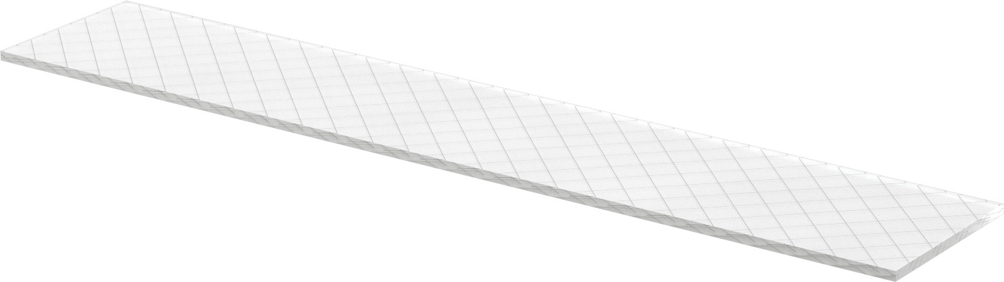 Tel Takviyeli Cam, 1/4" Kalınlık, 5" x 26"