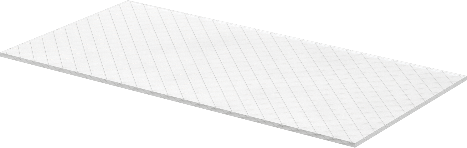 Tel Takviyeli Cam, 1/4" Kalınlık, 12" x 24"