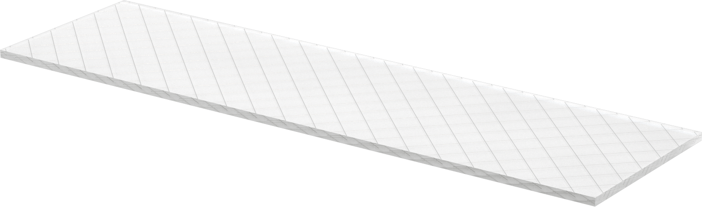 Tel Takviyeli Cam, 1/4" Kalınlık, 6" x 21"