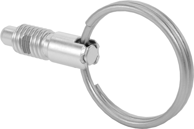 Pirinç Halka Tutamaklı Geri Çekilebilir Yaylı Piston, Twist-Lock, 10-32 Diş, 0,25" Uzunlukta Diş