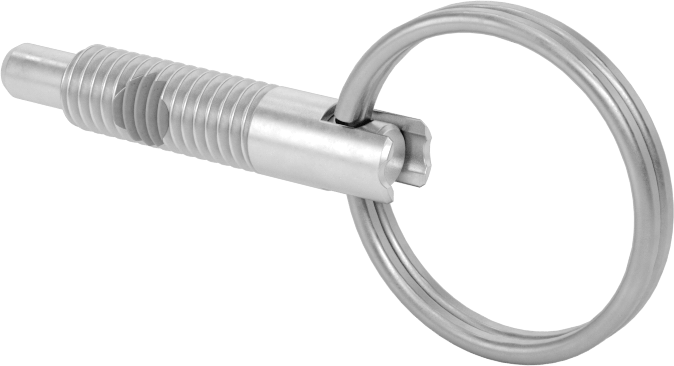 Pirinç Halka Tutamaklı Geri Çekilebilir Yaylı Piston, Twist-Lock, 10-32 Diş, 0,525 inç Uzunluklu Diş