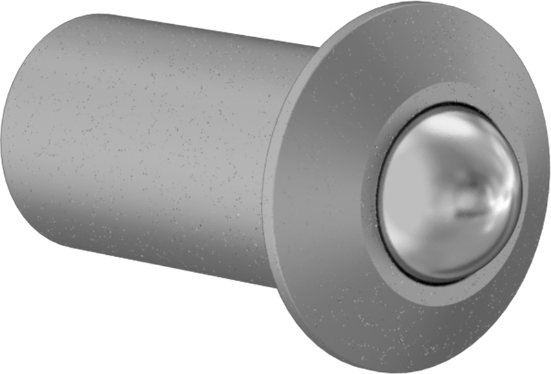 Presle Takılan Paslanmaz Çelik Küresel Burunlu Yaylı Piston, Çelik Gövde ile, 0,125" Gövde Çapı, 2 ila 5 lb. Burun Kuvveti