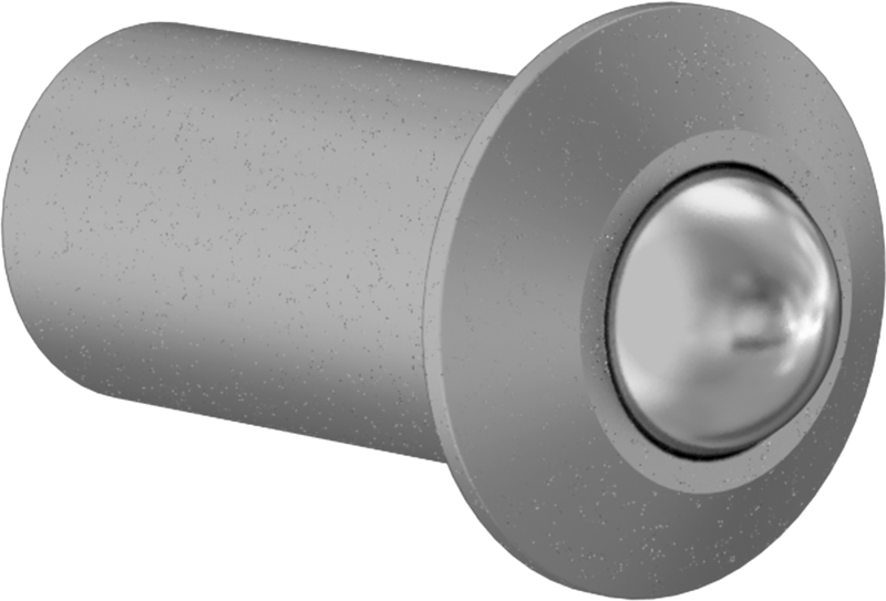 Presle Takılan Paslanmaz Çelik Küresel Burunlu Yaylı Piston, Çelik Gövde ile, 0,125" Gövde Çapı, 0,4 ila 1,3 lb. Burun Kuvveti