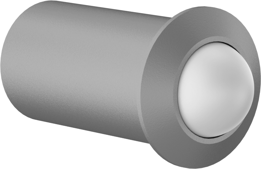 Presle Takılan Top Burunlu Yaylı Piston, Asetal Burun, 1/4" Çaplı Çelik Gövde