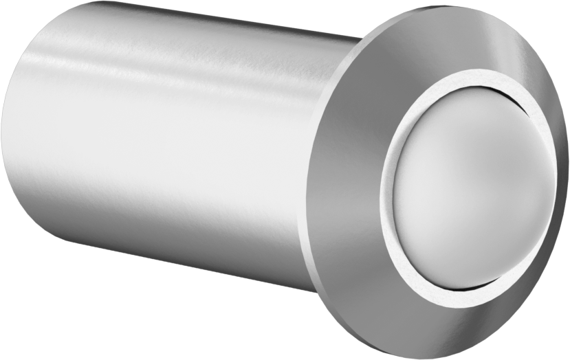 Presle Takılan Top Burunlu Yaylı Piston, Asetal Burun, 0,157" Çap Paslanmaz Çelik Gövde, 3 lbs. Uzatılmış Kuvvet